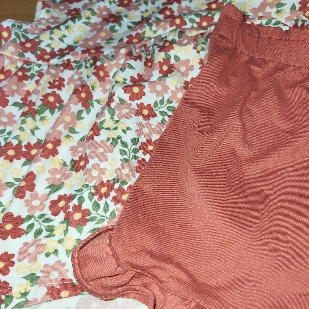 Nwt Girls Size 6 Little Lass Floral Top and Ruffle Trim Shorts Set Outfit - Picture 6 of 6